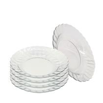 Jogo 4 Pratos Fundos De Vidro Fundo 22 cm Almoço Jantar Mesa Transparente Marguerite Jogo 4 Pratos Fundos De Vidro Fundo 22 cm Almoço Jantar Mesa Transparente Marguerite