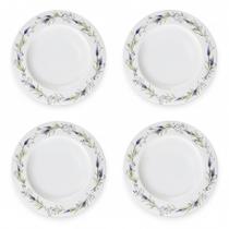 Jogo 4 Pratos Fundos Tramontina em Porcelana 23 cm Lilla Jogo 4 Pratos Fundos Tramontina em Porcelana 23 cm Lilla