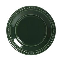 Jogo 4 Pratos para Sobremesa em Cerâmica Atenas Botânico Verde 20,5cm - Porto Brasil