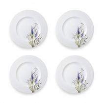Jogo 4 Pratos Raso Tramontina Porcelana 28 cm Lilla