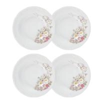 Jogo 4 Pratos Rasos Eterna 26 cm Porcelana Schmidt