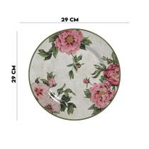 Jogo 4 Pratos Rasos Flores Peônia 29cm 1ª Linha Alleanza