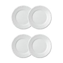 Jogo 4 Pratos Rasos Pomerode Brancos 25,6 cm Porcelana Schmidt