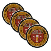 Jogo 4 Pratos Sobremesa Cerâmica Cerveja Beer Alleanza 2ª Linha