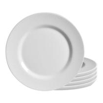 Jogo 4 Pratos Sobremesa Plissan Relevo Branco Cerâmica Alleanza 20cm Jogo 4 Pratos Sobremesa Plissan Relevo Branco Cerâmica Alleanza 20cm