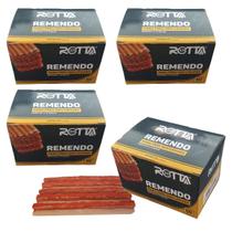 Jogo 4 Refil Remendo Conserto Pneu Moto Sem Camara Cx 60pçs