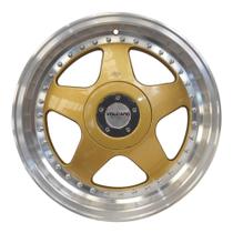 Jogo 4 Rodas Aro 17x7 Euro Volcano 5x100/112 Diam. Dourado Et 38