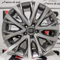 Jogo 4 Rodas Fiat Toro Aro 18 Krmai S34 5x110 ET40 Grafite Diamantada