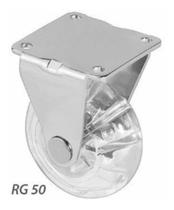 Jogo 4 Rodizio Roda Gel Silicone 50mm Fixo Placa Anti-risco Jogo 4 Rodizio Roda Gel Silicone 50mm Fixo Placa Anti-risco