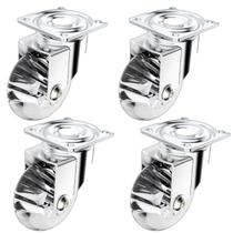 Jogo 4 Roldanas Rodinha Em Gel 50mm Chapa 4 Furos Anti-risco