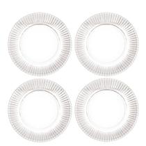 Jogo 4 Sousplats De Cristal Renaissance Lyor 31,5cm Jogo 4 Sousplats De Cristal Renaissance Lyor 31,5cm