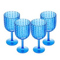 Jogo 4 Taça de Acrílico para Água Orquídea Azul 350ml Wolff Jogo 4 Taça de Acrílico para Água Orquídea Azul 350ml Wolff