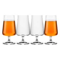 Jogo 4 Taça de Cerveja Chopp Bohemia Cristal Ecológico Titanium Alex 380ml Crystalex Wolff