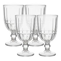 Jogo 4 Taça de Vidro Facetado Lapidado Cristalle Premium Transparente para Água 360ml Haüskraft Jogo 4 Taça de Vidro Facetado Lapidado Cristalle Premium Transparente para Água 360ml Haüskraft