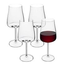 Jogo 4 Taça De Vinho De Cristal Ecológico Alex 400ml Wolff