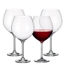 Jogo 4 Taça para Vinho Tinto Cristal Transparente Água 750ml Wolff Jogo 4 Taça para Vinho Tinto Cristal Transparente Água 750ml Wolff