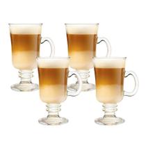 Jogo 4 Taças de Cappuccino Café Caneca Dolce Gusto Nespresso Vidro Transparente 250ml Lyor