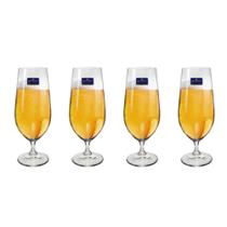 Jogo 4 Taças De Cerveja Chopp Bohemia Cristal Titanium 380ml