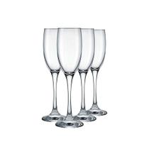 Jogo 4 Taças Imperatriz Flute 190ml Espumante Vidro Cristalino Nadir