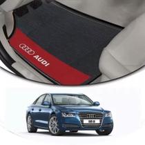 Jogo 4 Tapetes Automotivo Audi A3 A4 A5 A6 Bordado Borracha