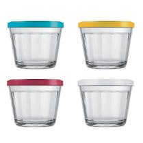 Jogo 4 Tigelas Bowl Americano Tampa 350ml Pequeno Sortido