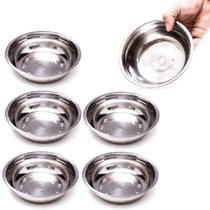 Jogo 4 Tigelas em Inox Redonda 13cm Pote Bowl Pet Cozinha