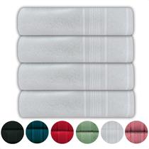 Jogo 4 Toalhas de Rosto Algodão Grande Grossa Macia Felpuda Kit