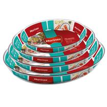 Jogo 4 Travessas Oval Vidro 1,6L 2,4L 3,2L 4L Marinex Nadir