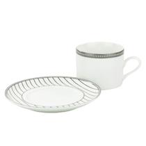 Jogo 4 Xícara Chá Com Pires 200ml Porcelana Schmidt Aline