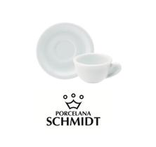 Jogo 4 Xícara Com 4 Pires Para Café Modelo Ouro Verde Porcelana Schmidt