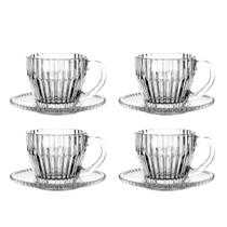 Jogo 4 Xícara De Café Com Pires Cristal Imperatriz 110ml Wolff Jogo 4 Xícara De Café Com Pires Cristal Imperatriz 110ml Wolff