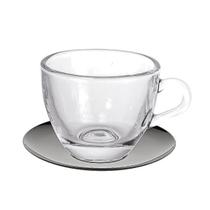 Jogo 4 Xícara De Café De Vidro Tiffany Pires Inox - Hauskraft Jogo 4 Xícara De Café De Vidro Tiffany Pires Inox - Hauskraft