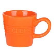 Jogo 4 xicara para cafe le chef laranja 110ml - hauskraft