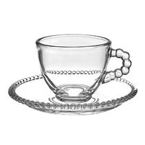 Jogo 4 Xícaras 100ml Café De Cristal Bolinha Lhermitage Casa Cozinha Gastronomia