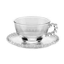 Jogo 4 Xícaras 180 ml Para Chá De Cristal Pearl Wolff