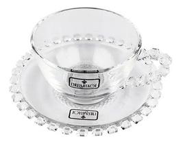 Jogo 4 Xícaras 200ml Para Chá Cristal Diamante LHermitage