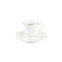 Jogo 4 Xícaras Café Com Pires 60ml Filetado Ouro Itamaraty