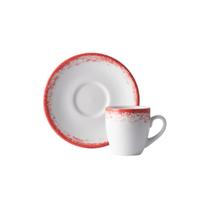 Jogo 4 Xicaras Café Com Pires 60ml Nevoa Vermelho Jogo 4 Xicaras Café Com Pires 60ml Nevoa Vermelho