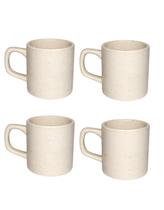 Jogo 4 xicaras cafe sem pires ceramica pavia branco 90ml