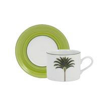 Jogo 4 Xícaras Chá Com Pires 200ml - Palmeiras 2258 Jogo 4 Xícaras Chá Com Pires 200ml - Palmeiras 2258