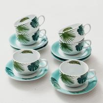 Jogo 4 Xícaras Chá Com Pires 200ml - Patrícia Jogo 4 Xícaras Chá Com Pires 200ml - Patrícia