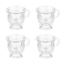 Jogo 4 Xícaras De Café Cappuccino Em Cristal Arcade Lyor 142ml