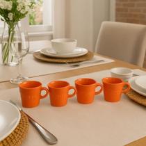 Jogo 4 Xícaras de Café/Chá 110ml Porcelana Le Chef Hauskraft Premium Jogo 4 Xícaras de Café/Chá 110ml Porcelana Le Chef Hauskraft Premium