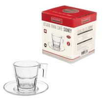 Jogo 4 Xícaras de Café com Pires Sidney 70 ML Hauskraft Jogo 4 Xícaras de Café com Pires Sidney 70 ML Hauskraft