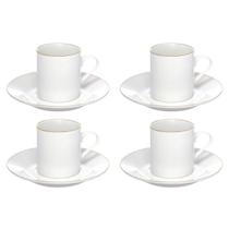 Jogo 4 Xícaras Royal De Porcelana Com Pires Café Chá 90ml Jogo 4 Xícaras Royal De Porcelana Com Pires Café Chá 90ml