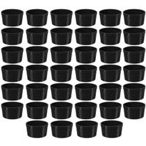 Jogo 40 Potinhos de Molho Ramekim para Servir Petiscos 150ml Ramequim Preto Coza Jogo 40 Potinhos de Molho Ramekim para Servir Petiscos 150ml Ramequim Preto Coza