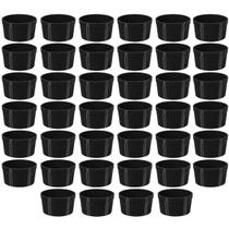 Jogo 40 Potinhos de Molho Ramekim para Servir Petiscos 150ml Ramequim Preto Coza