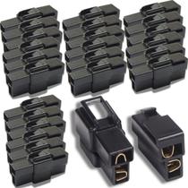Jogo 40 Unidades Conector 2 Vias Terminal C/ Trava Som Carro