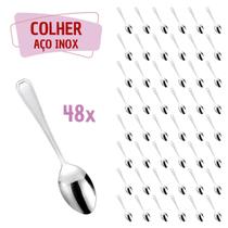 Jogo 48 Pçs Colher Reforçada Inox Restaurante / Bar / Casa Jogo 48 Pçs Colher Reforçada Inox Restaurante / Bar / Casa