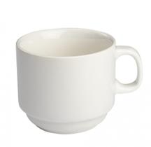 Jogo 48 Xicara De Cha Empilhavel 200 ml Porcelana Branca